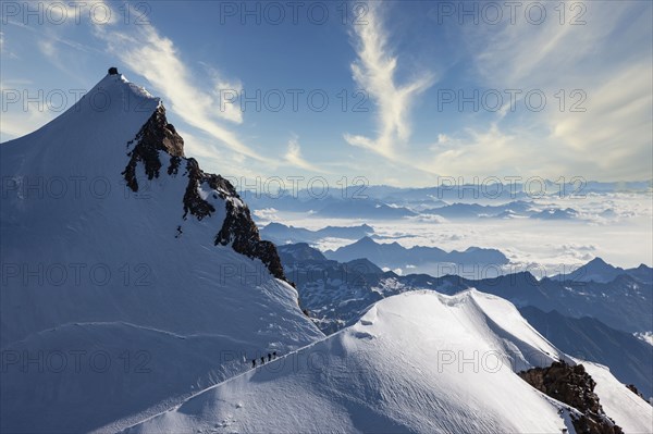 Aerial view of Monte Rosa Massif