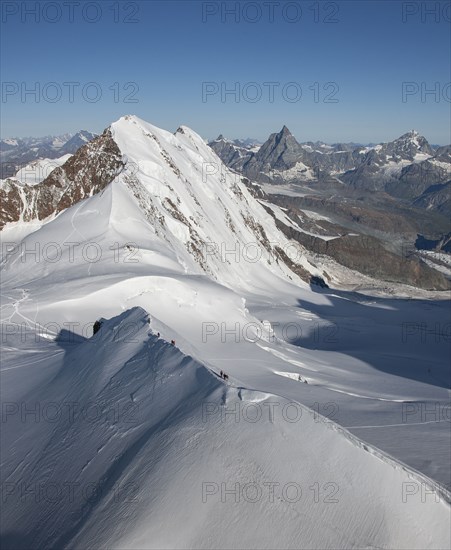 Aerial view of Monte Rosa Massif