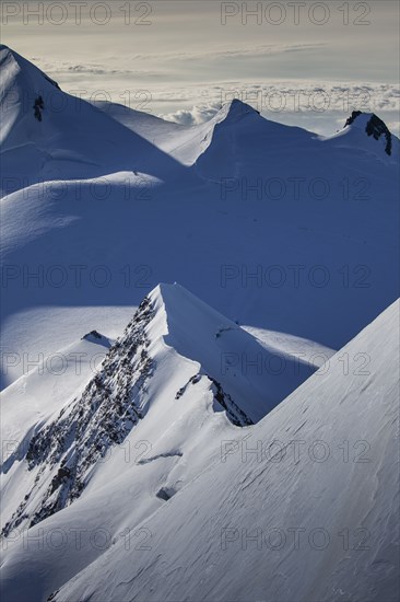 Aerial view of Monte Rosa Massif