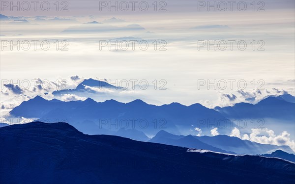 Aerial view of Monte Rosa Massif