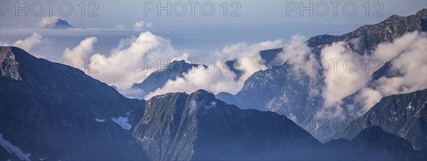 Aerial view of Monte Rosa Massif