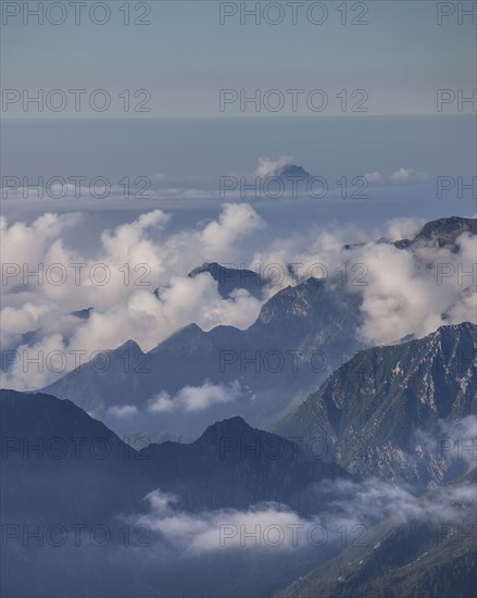 Aerial view of Monte Rosa Massif