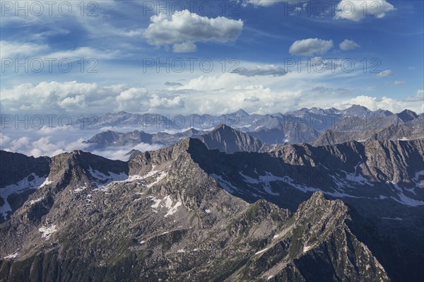 Aerial view of Monte Rosa Massif