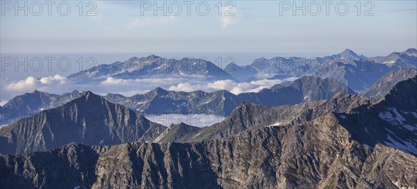 Aerial view of Monte Rosa Massif