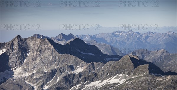 Aerial view of Monte Rosa Massif