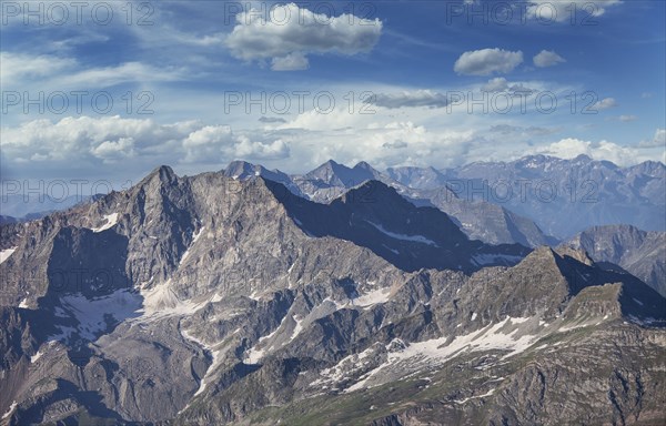 Aerial view of Monte Rosa Massif