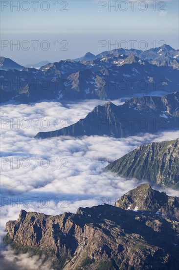 Mountain landscape and clouds