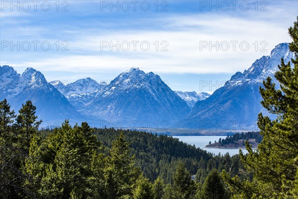 View of Grand Teton National Park from Signal Mountain