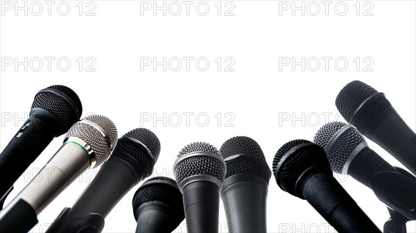 Studio shot of microphones
