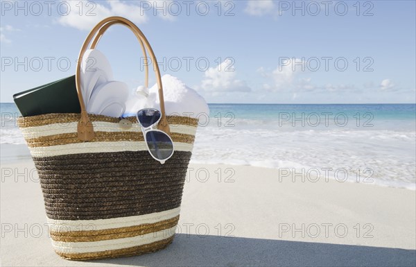 Vacation bag on beach