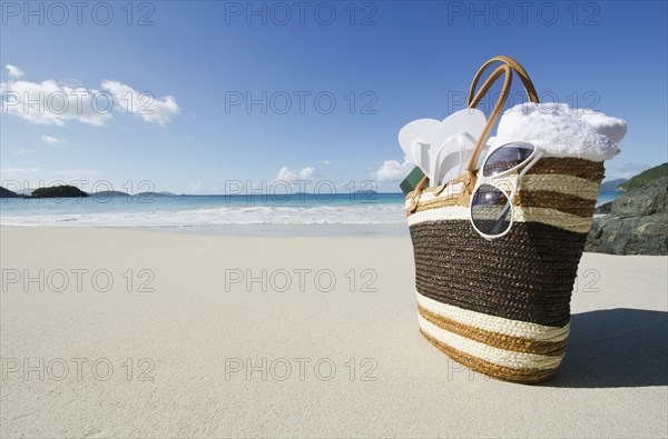 Vacation bag on beach