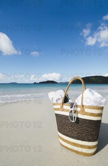 Vacation bag on beach