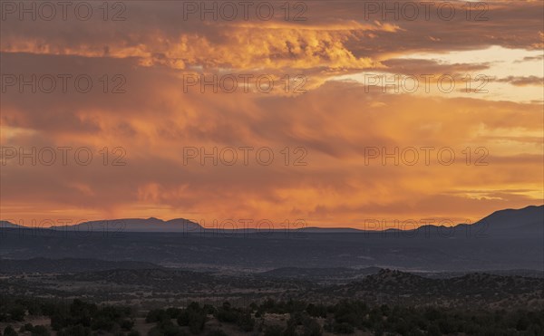Evening sky over Galisteo Basin Preserve