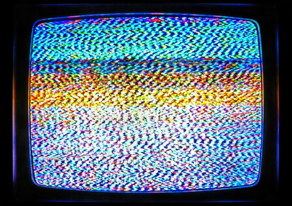 Close-up of television static