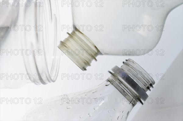 Close-up of plastic bottles