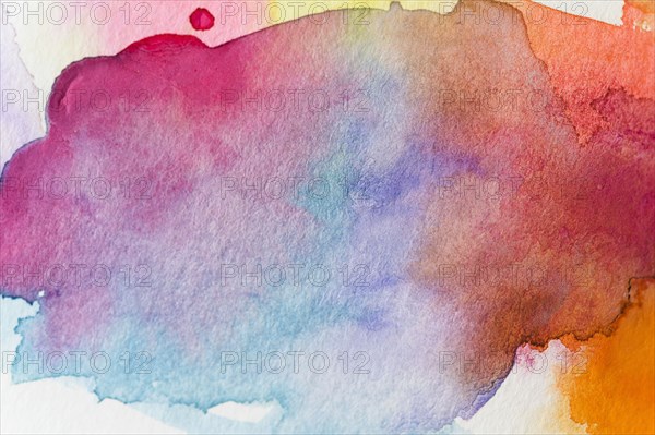 Close-up of watercolor colorful abstract pattern