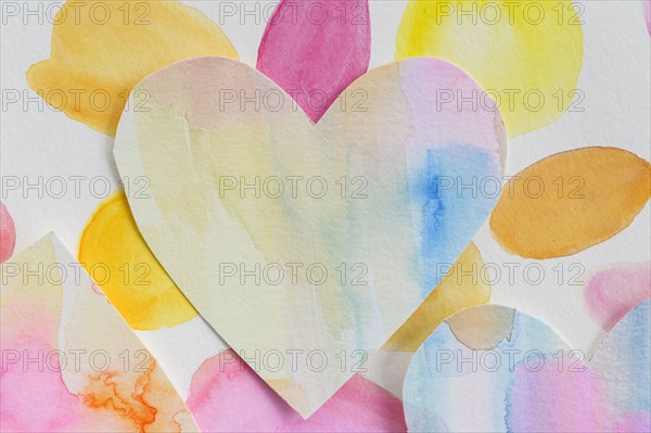 Studio shot of colorful paper heart