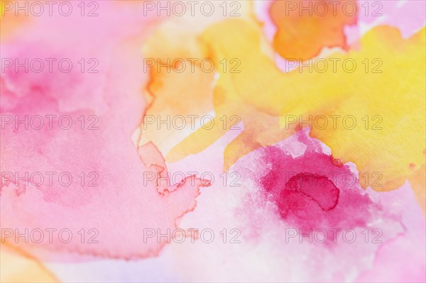 Close-up of watercolor colorful abstract pattern