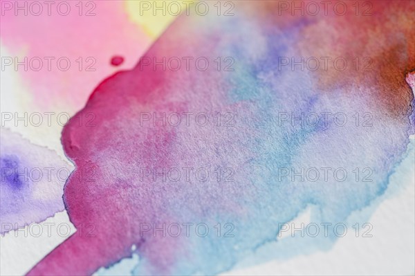 Close-up of watercolor colorful abstract pattern