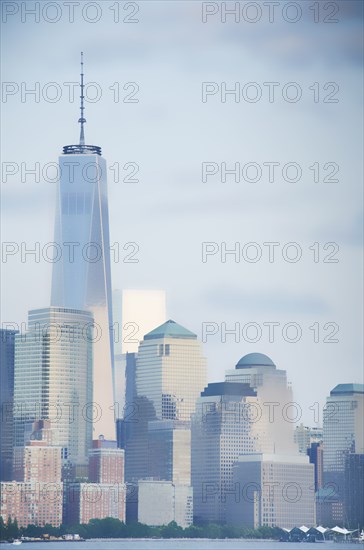 Downtown skyscrapers with One World Trade Center