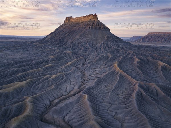 Desert landscape with rock formation