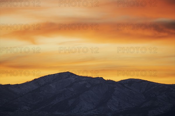 Sunset sky over Galisteo Basin Preserve landscape