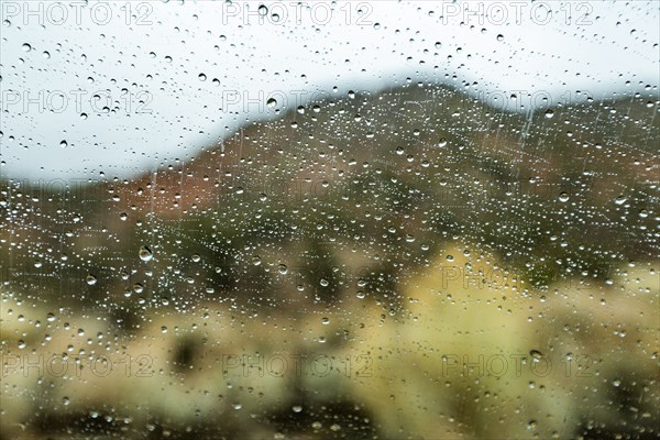 Raindrops on window