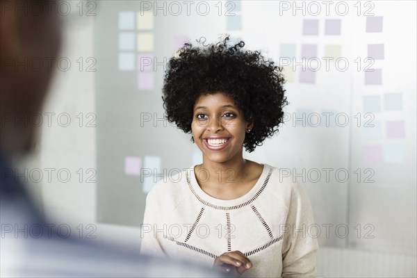 Portrait of young woman smiling