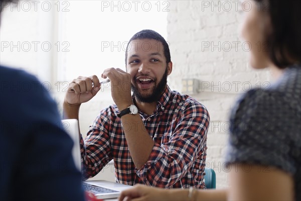 People in a meeting in Small Business