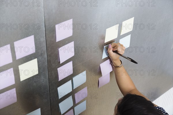 Person writing on notes Small Business