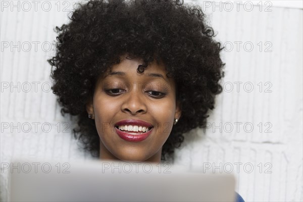 Young woman with digital tablet