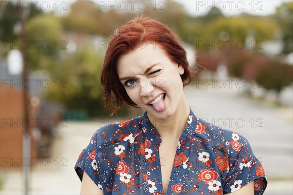 Young woman with red hair