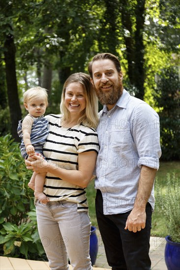 Portrait of young family