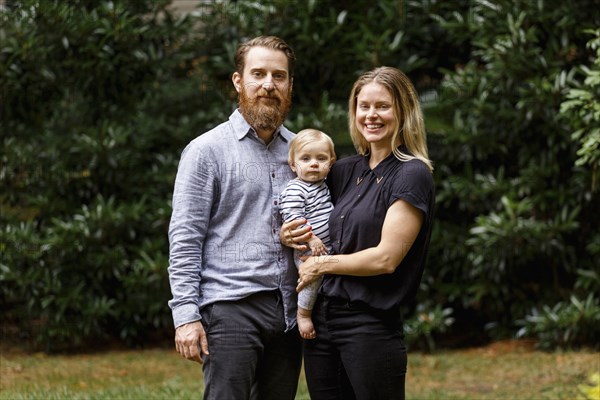 Portrait of young family