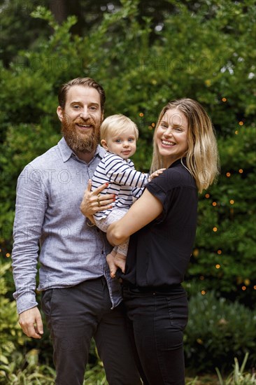 Portrait of young family