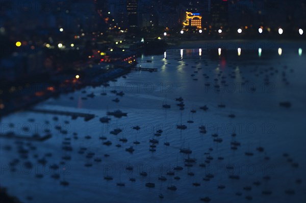 View of Botafogo beach at night