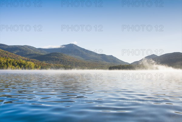 Whiteface Mountain with Lake Placid in foreground