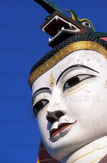 Giant Buddha statue in Buddhist temple