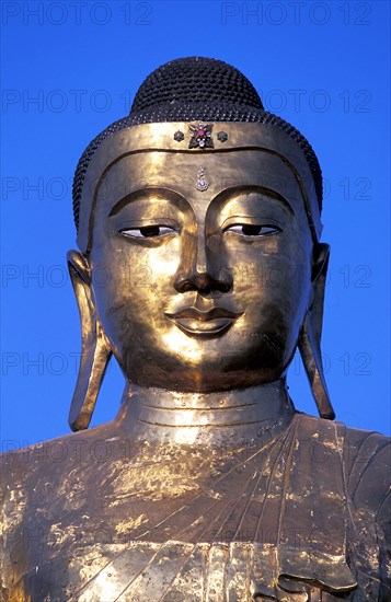 Giant Buddha statue in Buddhist temple