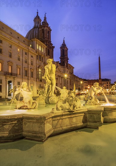 Trevi Fountain at dusk