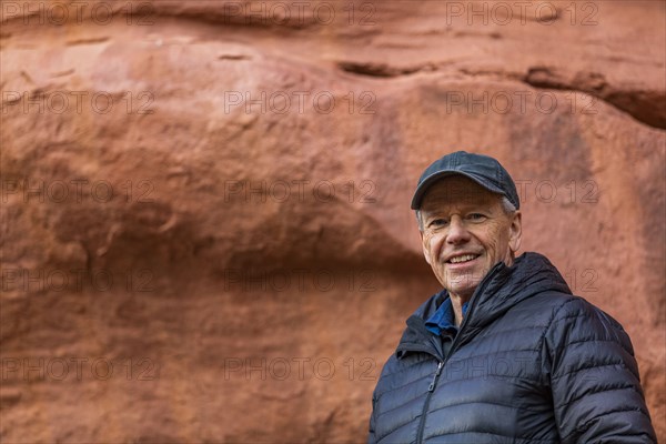 Portrait of senior man hiking in Grand Staircase-Escalante National Monument