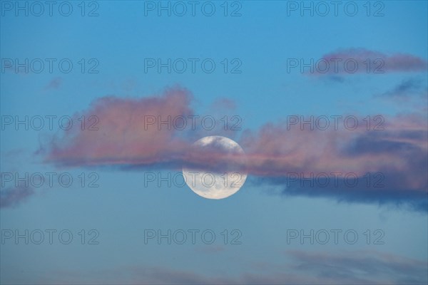 Full moon and clouds