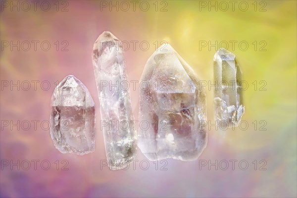 Studio shot of quartz crystals