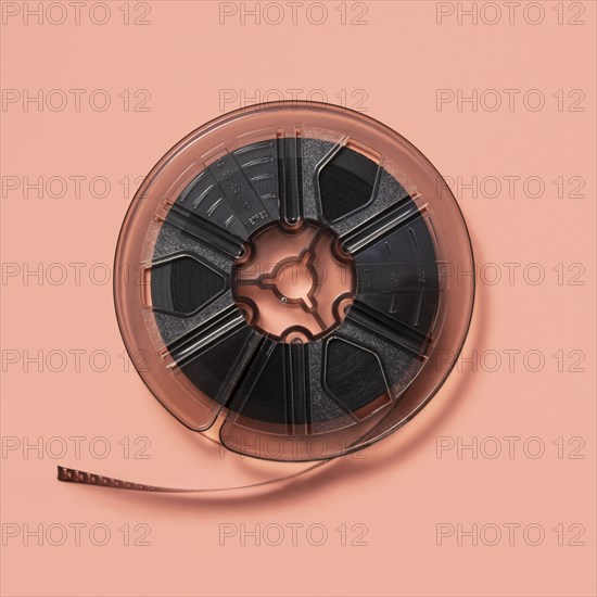 Studio shot of 8 mm film reel