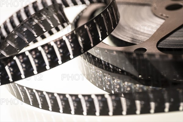 Close-up of 8 mm film reel