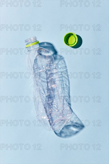 Studio shot of empty plastic bottle