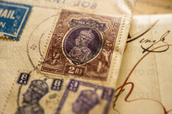 Close-up of vintage stamp