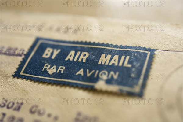 Vintage of air mail stamp