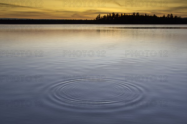 Usa, Maine, Cooper, Sunset at Cathance Lake