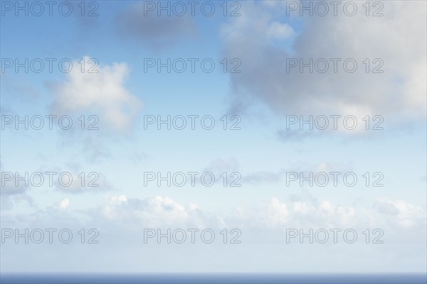 Usa, United States Virgin Islands, St John, Clouds over Caribbean Sea